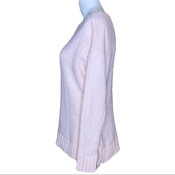 AnnTaylor Pink Knotted Sweater with Side Bow Knots XS fits like a M - Picture 3 of 9